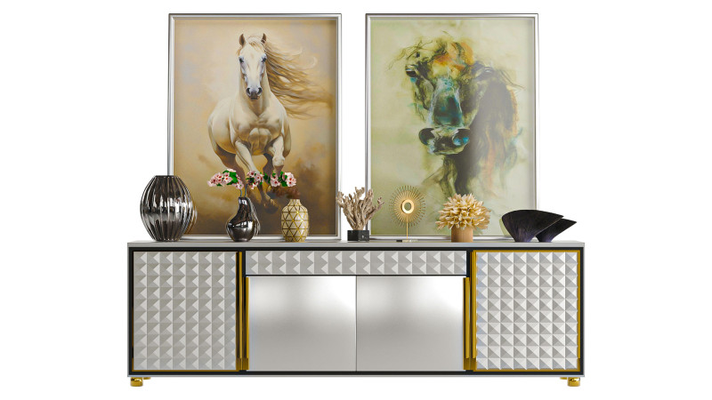 Console Table 3D Model .c4d .max .obj .3ds .fbx .stl .blend 