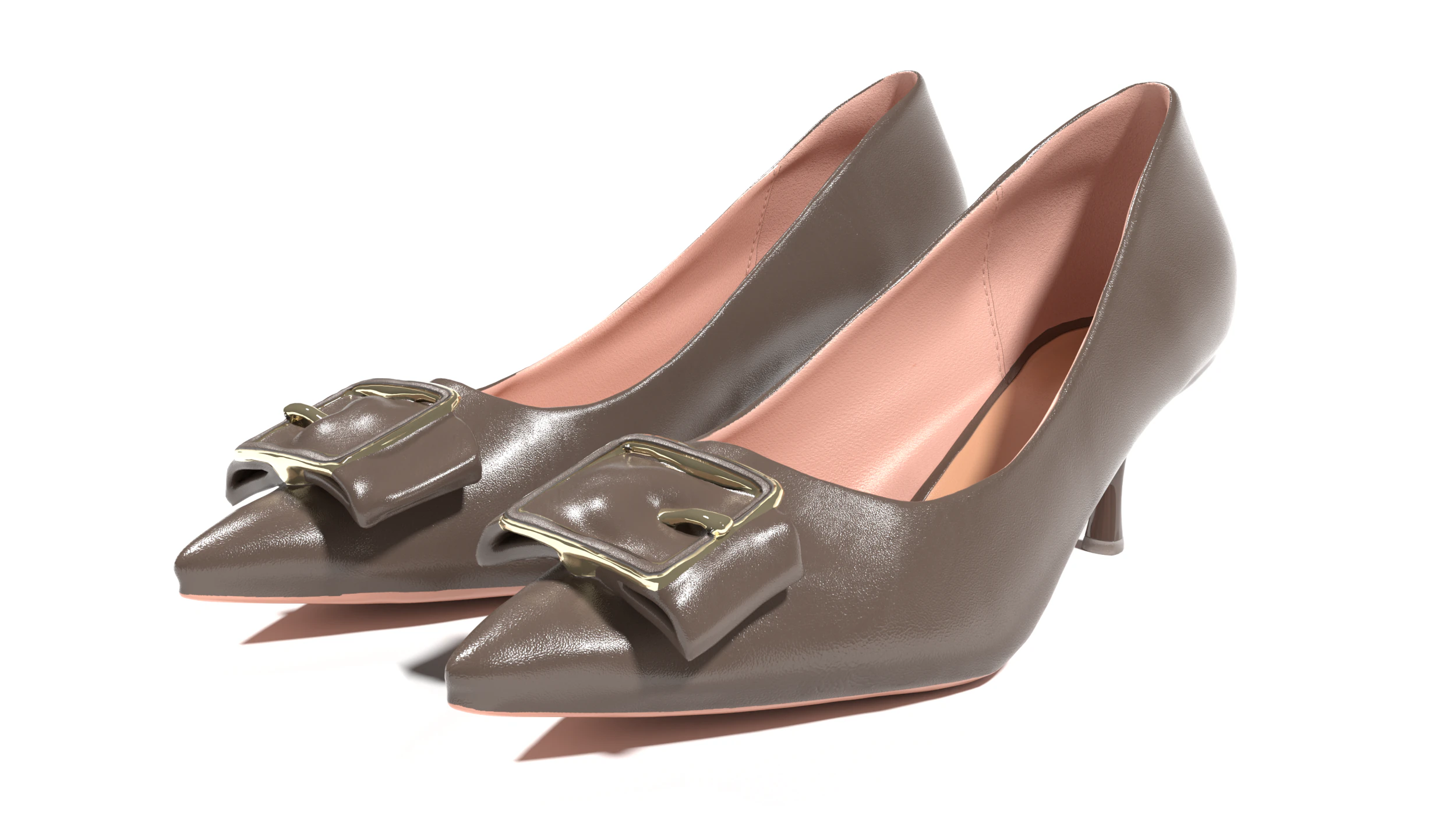 Kitten Heels Sandals 3D Model .c4d .max .obj .3ds .fbx .stl .blend