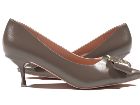 Kitten Heels Sandals Modelo 3D