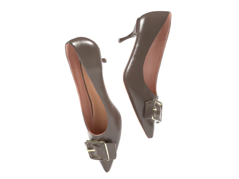 Kitten Heels Sandals 3D Model