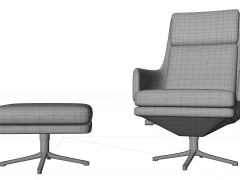 Grand Relax Ottoman Chair Modèle 3D