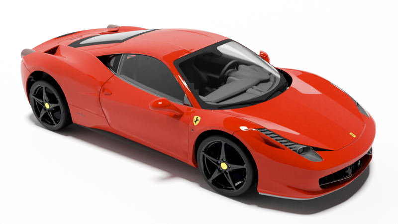 Ferrari 458 Italia 3D Model .c4d .max .obj .3ds .fbx .stl .blend 
