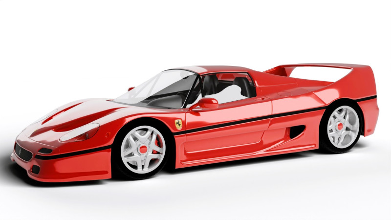 Ferrari F50 Rigged 3Dモデル .c4d .max .obj .3ds .fbx .stl .blend 