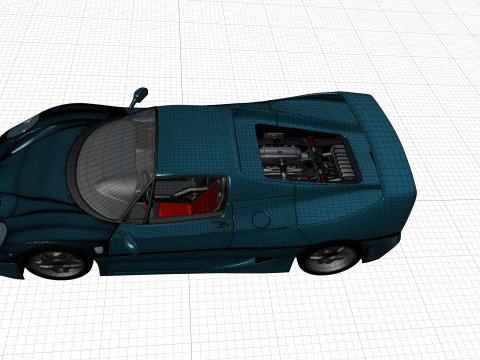 Ferrari F50 Rigged 3Dモデル