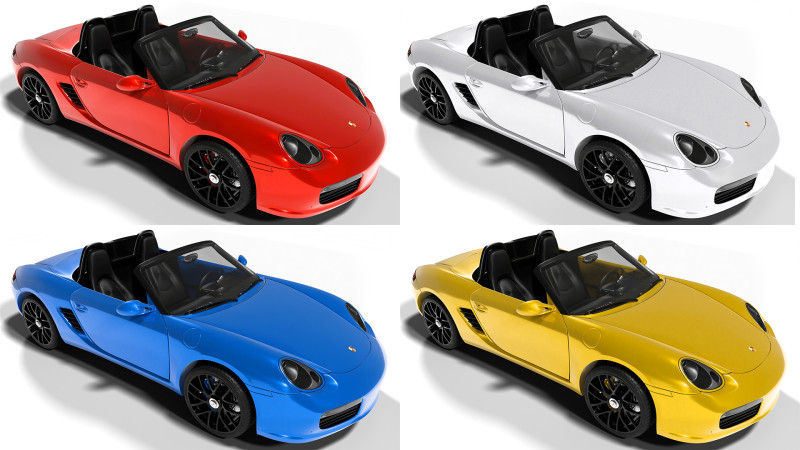 Porsche Boxter 3D 模型 .c4d .max .obj .3ds .fbx .stl .blend 