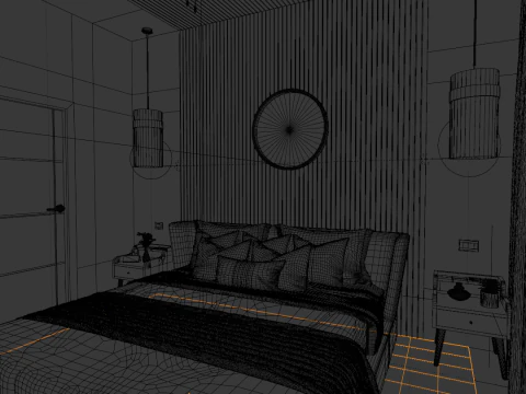 Bedroom Interior 3D Model