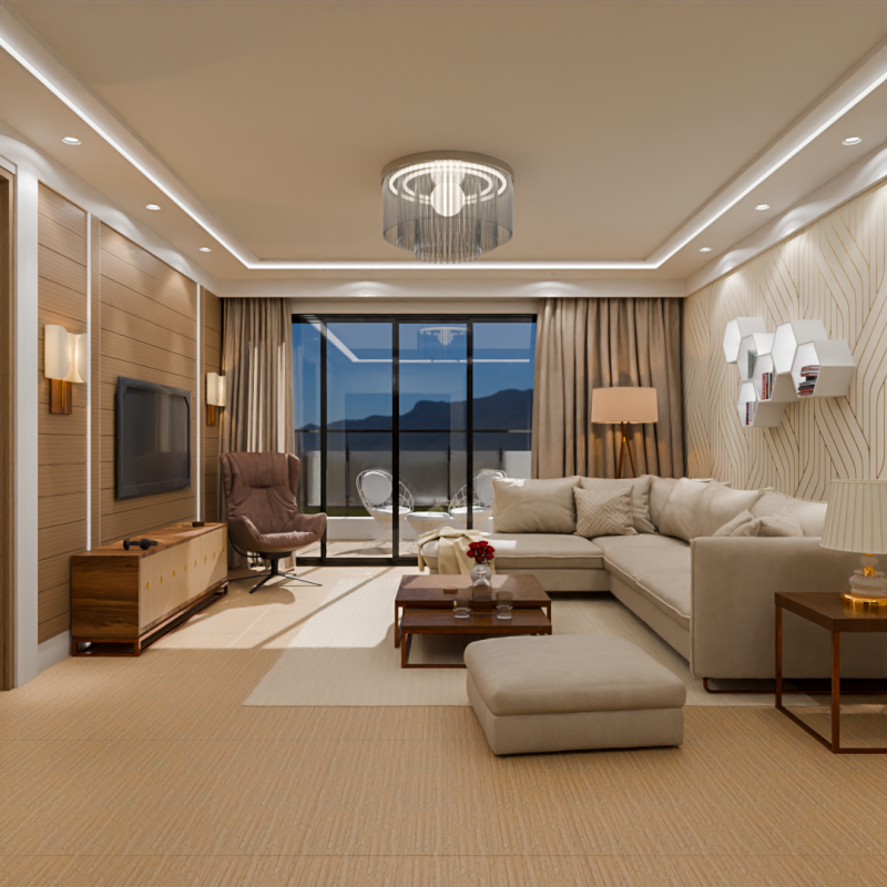 Modern Living Room Interior 3D Model .c4d .max .obj .3ds .fbx .stl .blend 