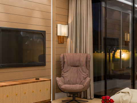 Modern Living Room Interior 3D Model