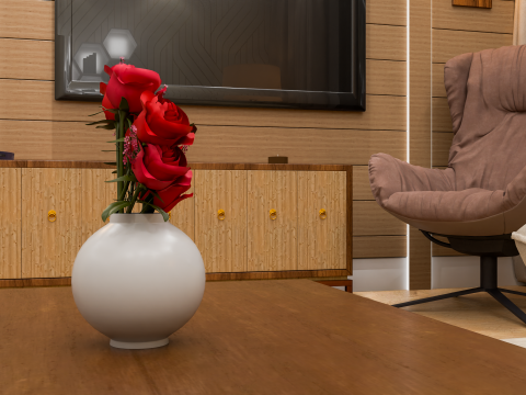 Modern Living Room Interior 3D Model