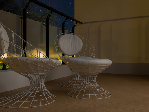Modern Living Room Interior 3D Model