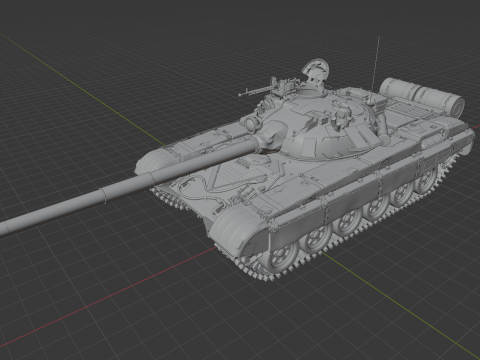 T-72A TANK 3D Model
