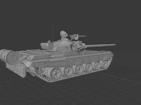 T-72A TANK 3D Model