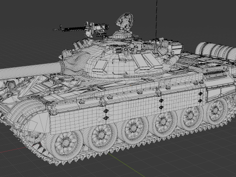T-72A TANK 3D Model