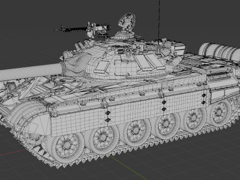 T-72A戦車 3Dモデル