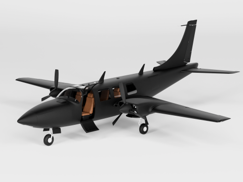Piper Aerostar Aircraft 3D मॉडल