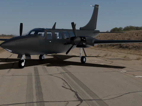 Piper Aerostar Aircraft 3D Model