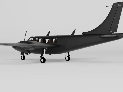 Piper Aerostar Aircraft 3D Model