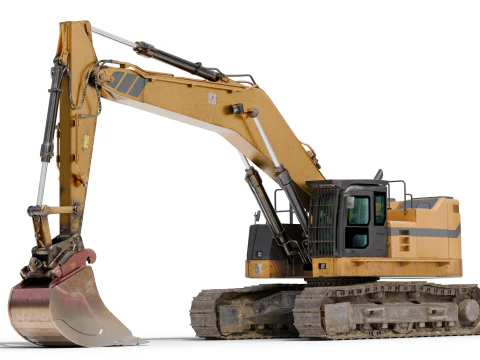 굴삭기 유압 3D 모델