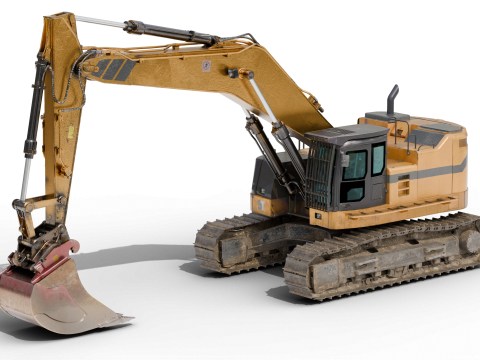 Excavator Hydraulic 3D 模型