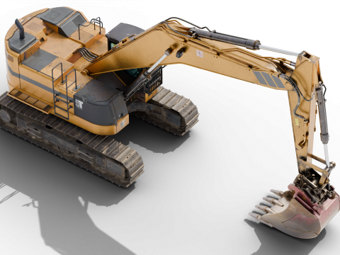 Excavator Hydraulic 3D 模型