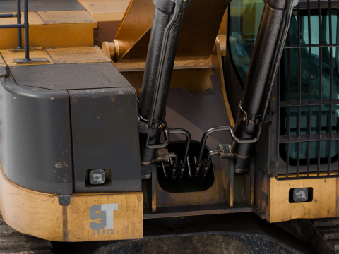 Excavator Hydraulic 3D 模型