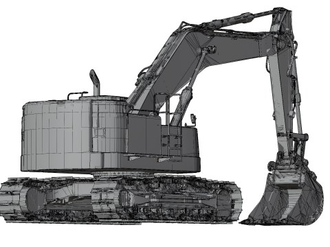 Excavator Hydraulic 3D 模型