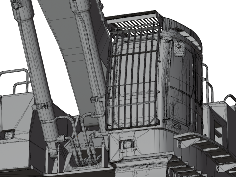 Excavator Hydraulic 3D 模型