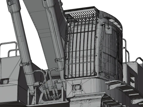 Excavator Hydraulic 3D Model