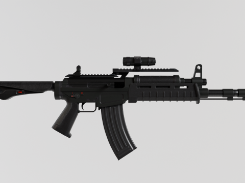 Assault rifle - Rigged 3D 모델