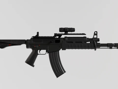 Fucile d'assalto - Attrezzato Modello 3D