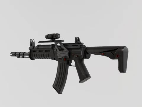 Fucile d'assalto - Attrezzato Modello 3D