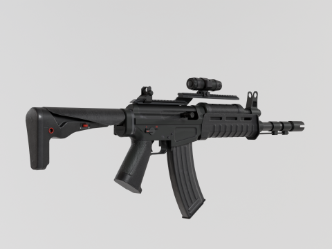Assault rifle - Rigged 3D 모델