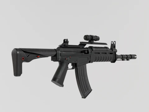 Fucile d'assalto - Attrezzato Modello 3D