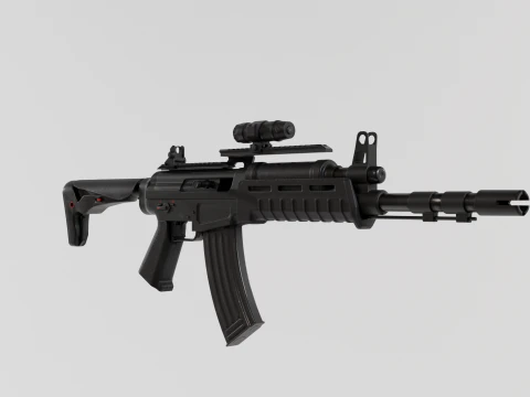 Fucile d'assalto - Attrezzato Modello 3D