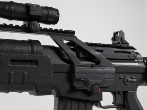 Assault rifle - Rigged 3D 모델