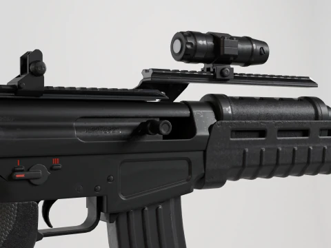 Fucile d'assalto - Attrezzato Modello 3D