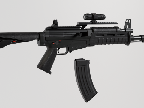 Assault rifle - Rigged 3D 모델