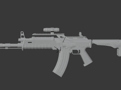 Fucile d'assalto - Attrezzato Modello 3D
