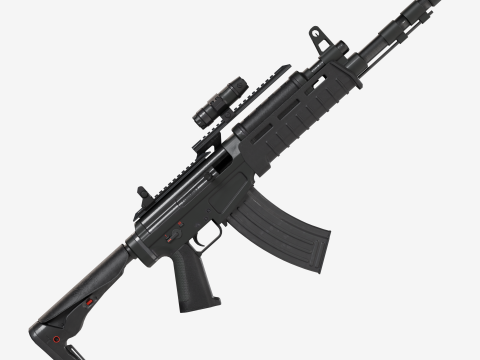 Assault rifle - Rigged 3D 모델