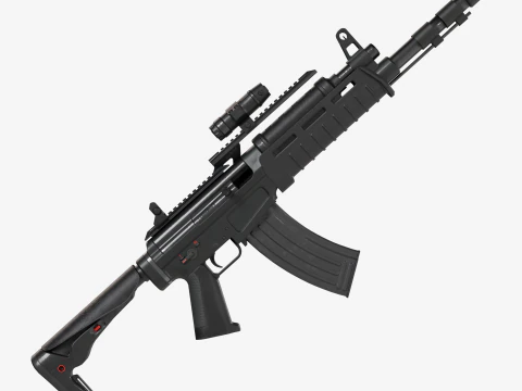 Fucile d'assalto - Attrezzato Modello 3D