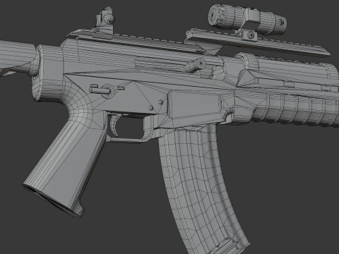 Fucile d'assalto - Attrezzato Modello 3D