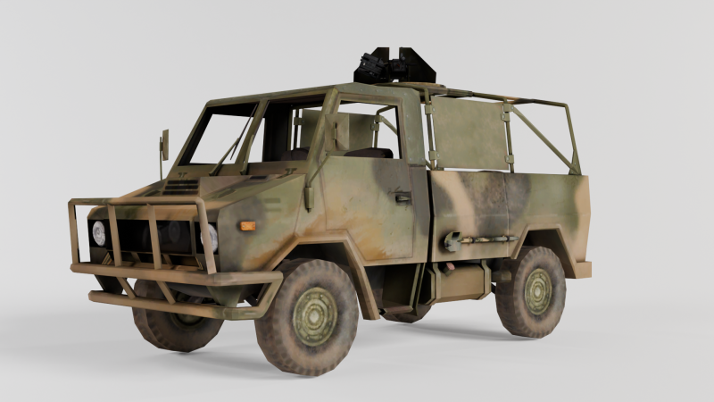 Naveco Military Vehicle Model 3D .c4d .max .obj .3ds .fbx .stl .blend