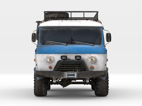 Classic Soviet Off-Road Van 3Dモデル