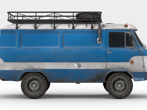 Classic Soviet Off-Road Van 3Dモデル