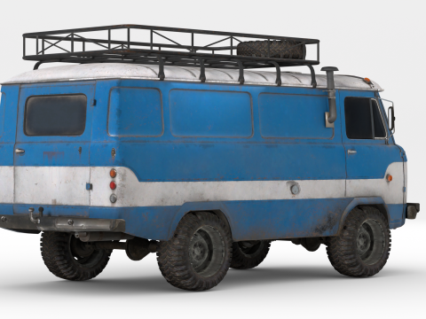 Classic Soviet Off-Road Van 3Dモデル