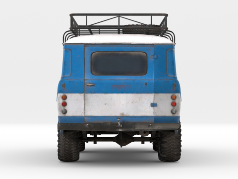 Classic Soviet Off-Road Van 3Dモデル
