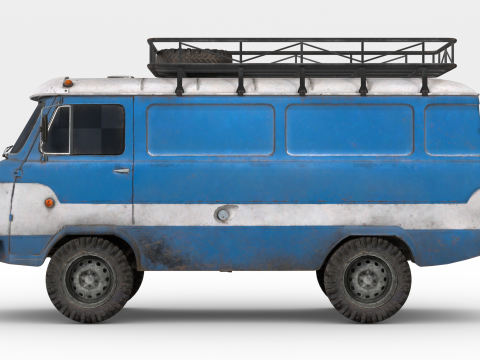 Classic Soviet Off-Road Van 3Dモデル