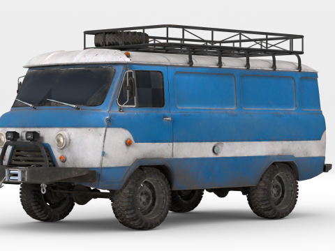 Classic Soviet Off-Road Van 3Dモデル