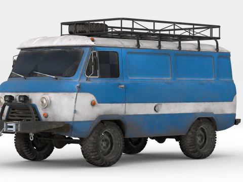 Classico furgone fuoristrada sovietico Modello 3D