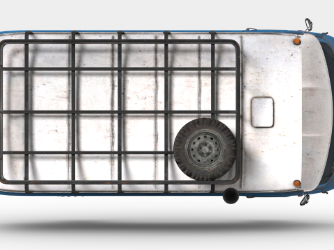 Classic Soviet Off-Road Van 3Dモデル